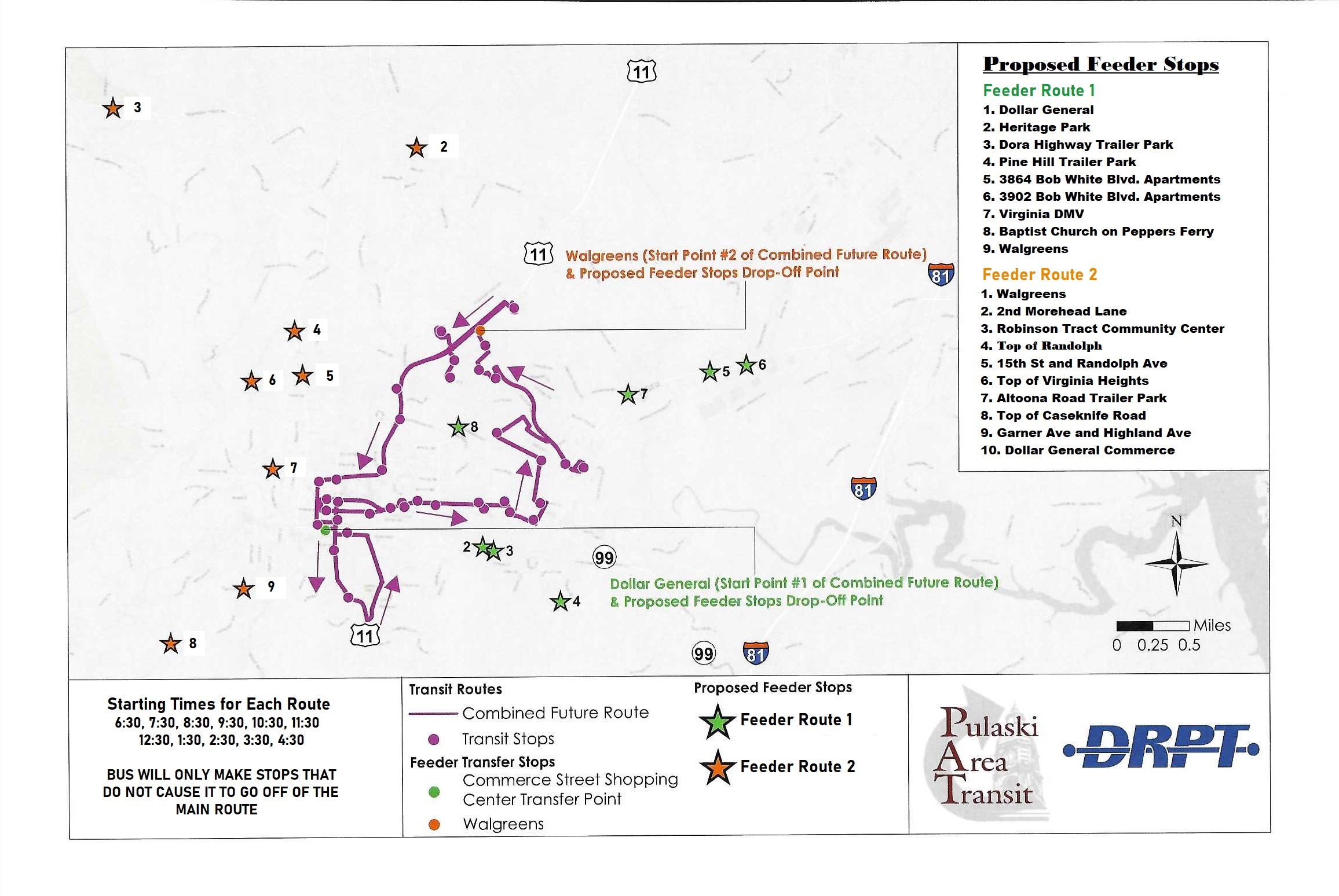 Town of Pulaski Bus Route